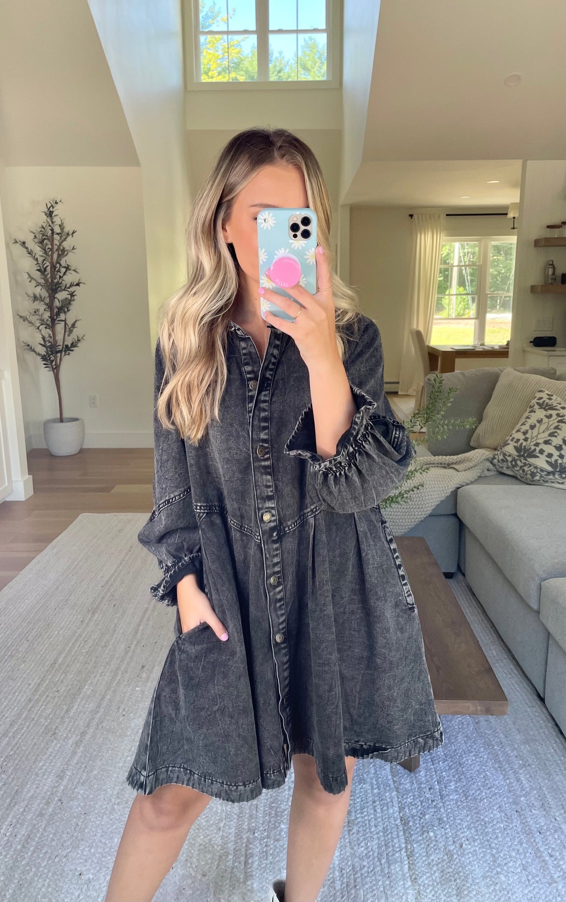 Washed Black Denim Shirt Dress – Mabel & Lou Boutique
