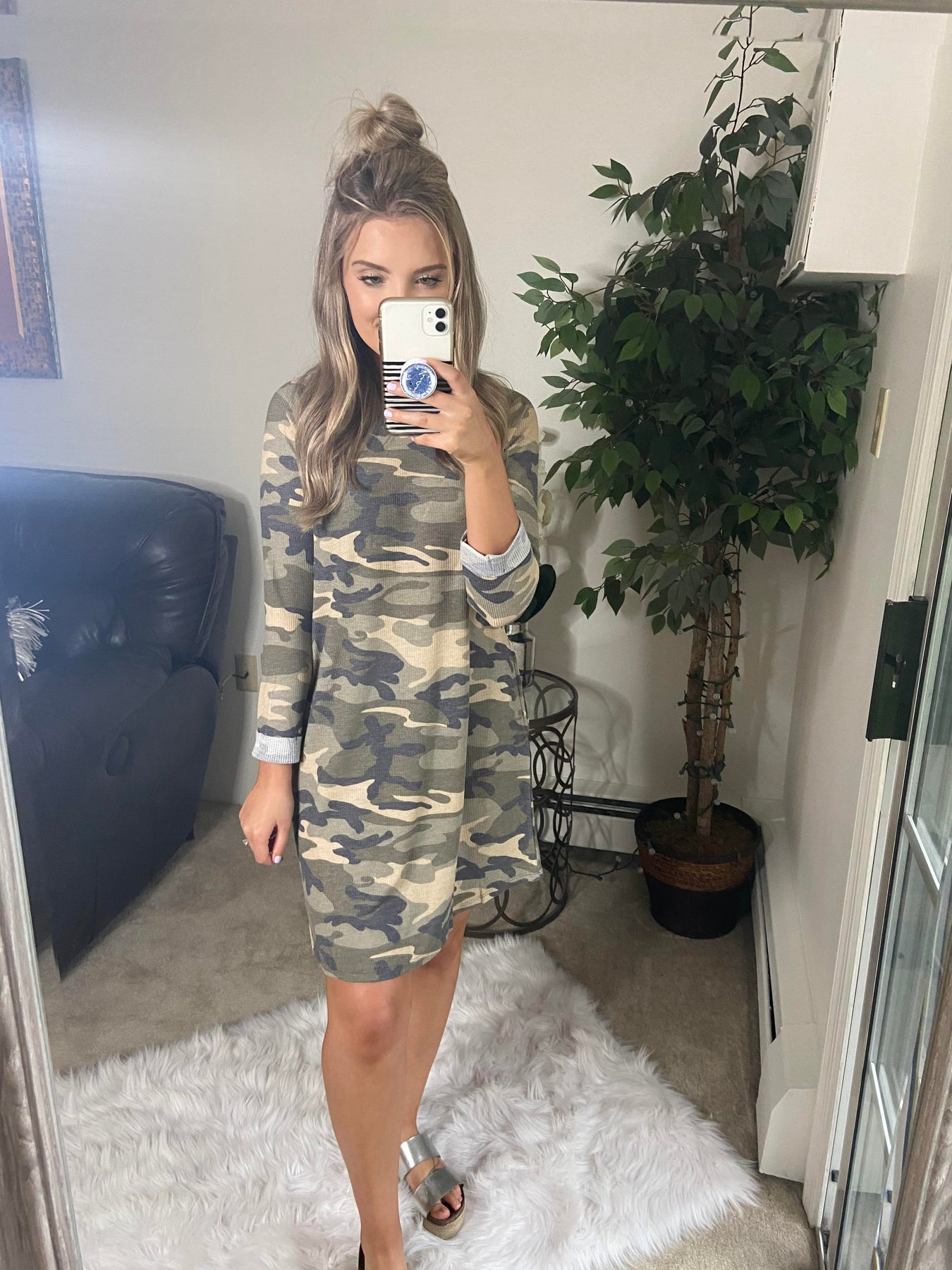 Comfy Camo Waffle Knit Dress Mabel & Lou Boutique Comfy Camo Waffle Knit Dress Mabel & Lou Boutique